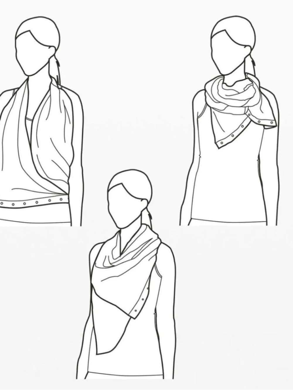 Lululemon Vinyasa Scarf Snap Infinity Wrap Black - Picture 2 of 5